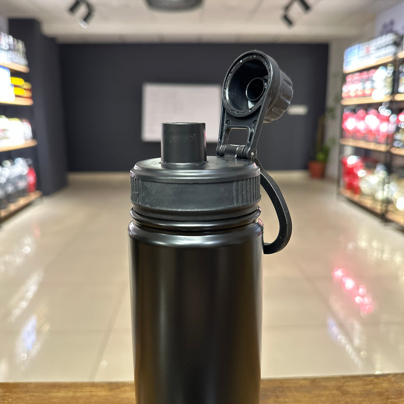 600ML Black Water Bottle with Handle